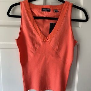 Sweater set - tangerine/melon.  Silk/nylon